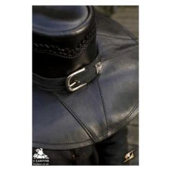 Witch Hunter Hat - Black Leather -Larp Inn witch hunter hat black leather 2
