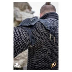 Woodsman Shoulder Set - Suede - Black -Larp Inn woodsman shoulder set suede black 3