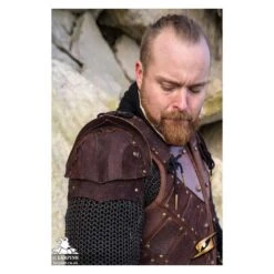 Woodsman Shoulder Set - Suede - Brown -Larp Inn woodsman shoulder set suede brown 8