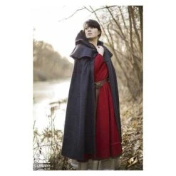 Wool Cloak And Mantle - Grey -Larp Inn wool cloak and mantle grey 3