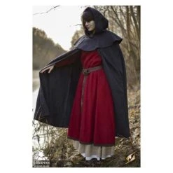 Wool Cloak And Mantle - Grey -Larp Inn wool cloak and mantle grey 4