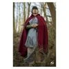 Woollen Cape - Dark Red -Larp Inn woollen cape dark red