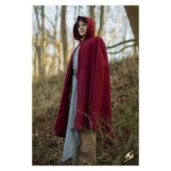 Woollen Cape - Dark Red 9 Woollen Cape - Dark Red -Larp Inn woollen cape dark red 3